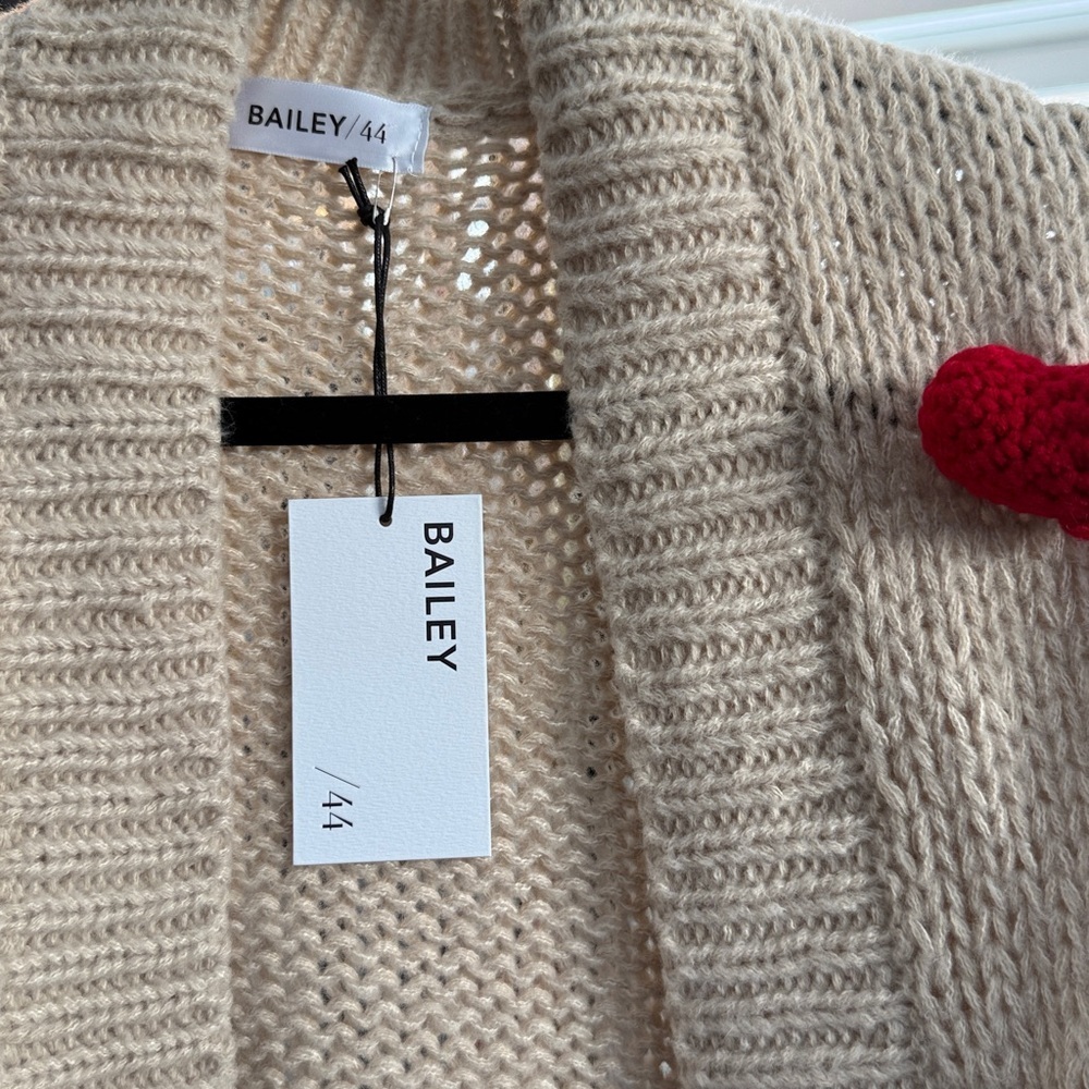 NWT Bailey/44 3D HEART CHUNKY CARDIGAN - Picture 6 of 6